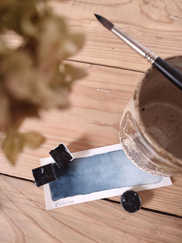 Aquarelles artisanales : indigo en demi-godet – Image 3