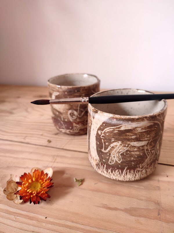 Pot à pinceau - renard
