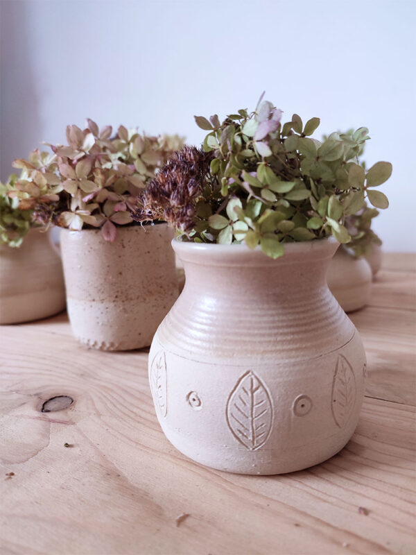 Vase moyen - feuilles